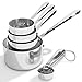 Heavy Duty Professional 10-pc Stainless Steel Measuring Cups and Spoons Set with Riveted Handles, Polished Stackable Measuring Cup and Measuring Spoon, Thick Gauge Steel, Built to Last a Lifetime