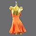 ONUYGCFH Backless Latin Dance Fishbone Dress for Ladies Cha Cha Competition Costume Professional Ballroom Dancing Dresses,Orange,S