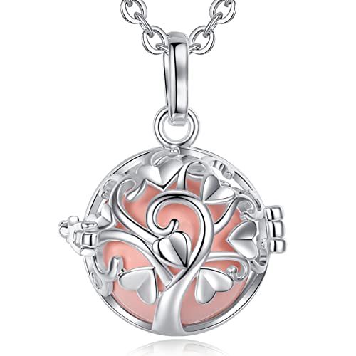 EUDORA Harmony Bola Angel Caller Tree of Life Necklace Musical Chime Ball for Pregnancy Women, 30"