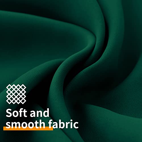 Image of YoungsTex Short Blackout Curtains 54 Inch Length for Bedroom Kitchen Winodw - Emerald Green Thermal Insulated Drapes with Grommet Room Darkening for Bathroom Living Room, 2 Panels, 42 x 54 Inch
