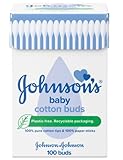 600 PCS (100 PCS X 6) JOHNSONS Baby Cotton Buds Ear SWABS Paper Sticks Q Tips