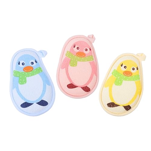 NULYLU Baby Sponge for Bathing Newborn Toddlers 3 Pieces Set Gentle Shower Scrubber