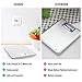 Food Scale with USB Rechargeable, Digital Kitchen Scale with 6 Units, High Precision to 0.04 oz /11lbs Capacity, Weight Range from 3g-5000g (White)