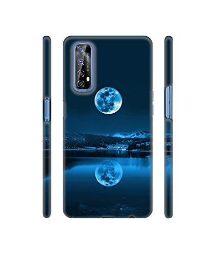 Image of Back Cover for Realme 7 /Narzo 20 Pro (Plastic | Multicolour | Moon Pattern Print)