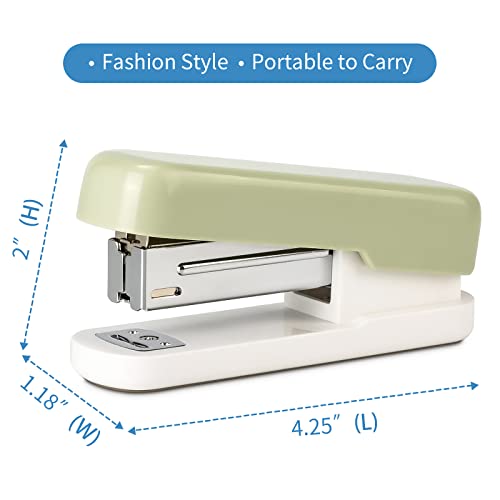 Gevanchi Mini Stapler, 20 Sheet Small Stapler Cute Stapler Staples For Desk Office School, Green Stapler #TOP5