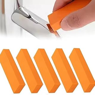 Stainless Steel Decontamination Artifact Eraser, Powerful Stainless Steel Stain Remover, Rubber Rust Cleaning Eraser for Kitchen, Bathroom, Household (5, Orange)