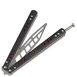 Trainer Messer volle Stahl ohne Schrauben Dauerhaft Schwarz und Rot