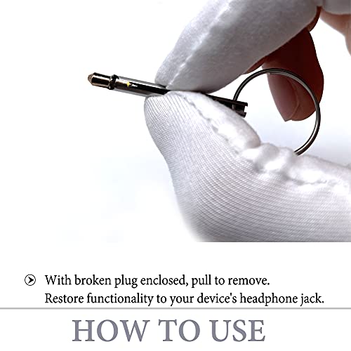 AOYUTC Metal Tube Headphone Plug Extraction Tool- Headphone Tip Removal Tool,Remove Broken Plug from Headphone Jack of Mobile Devices