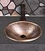 Monarch Abode 17-inch Hand Hammered Pure Copper Oval Drop-in Bathroom Sink, Bathroom Sink Drop-in, Top Mount for Powder Room, Home Restroom or Guest Bath