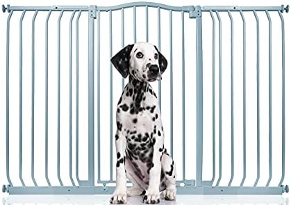 Bettacare Extra Tall Curved Top Dog Gate, 189cm - 198cm, Matt Black, Extra Tall 100cm in Height, Pressure Fit Pet Gate for Dog and Puppy, Pet and Dog Barrier, Easy Installation