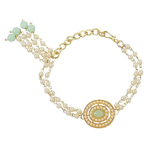 Image of I Jewels Stylish Pearl Hanging Adjustable Bracelet For Bhabhi /Sister (R096-L)