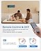 Digital Wall Clock, Digital Clock Large Display with Remote Control, Corded LED Alarm Clocks with Date, Week, Temp, Humidity, Auto DST, Countdown, for Living Room Bedroom Classroom Office (Blue)