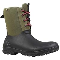 BOGS Mens Sauvie Snow Olive Black Wellies Agricultural Boots 72495-6 UK 40 EU