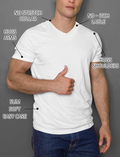 H2H Mens Slime Short Sleeve T-Shirts (V Neck/Crew Neck Multipack) Size XS to 3XL3