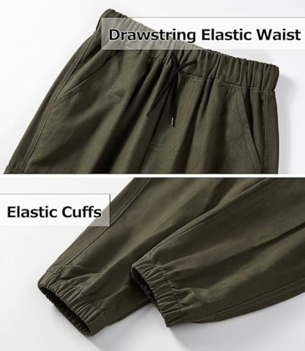 Image of ADBUCKS Boys' Cotton Cargo Joggers - Soft, Casual Pants with Pockets II Boy's Relaxed Cargo Joggers Pants for Boy
