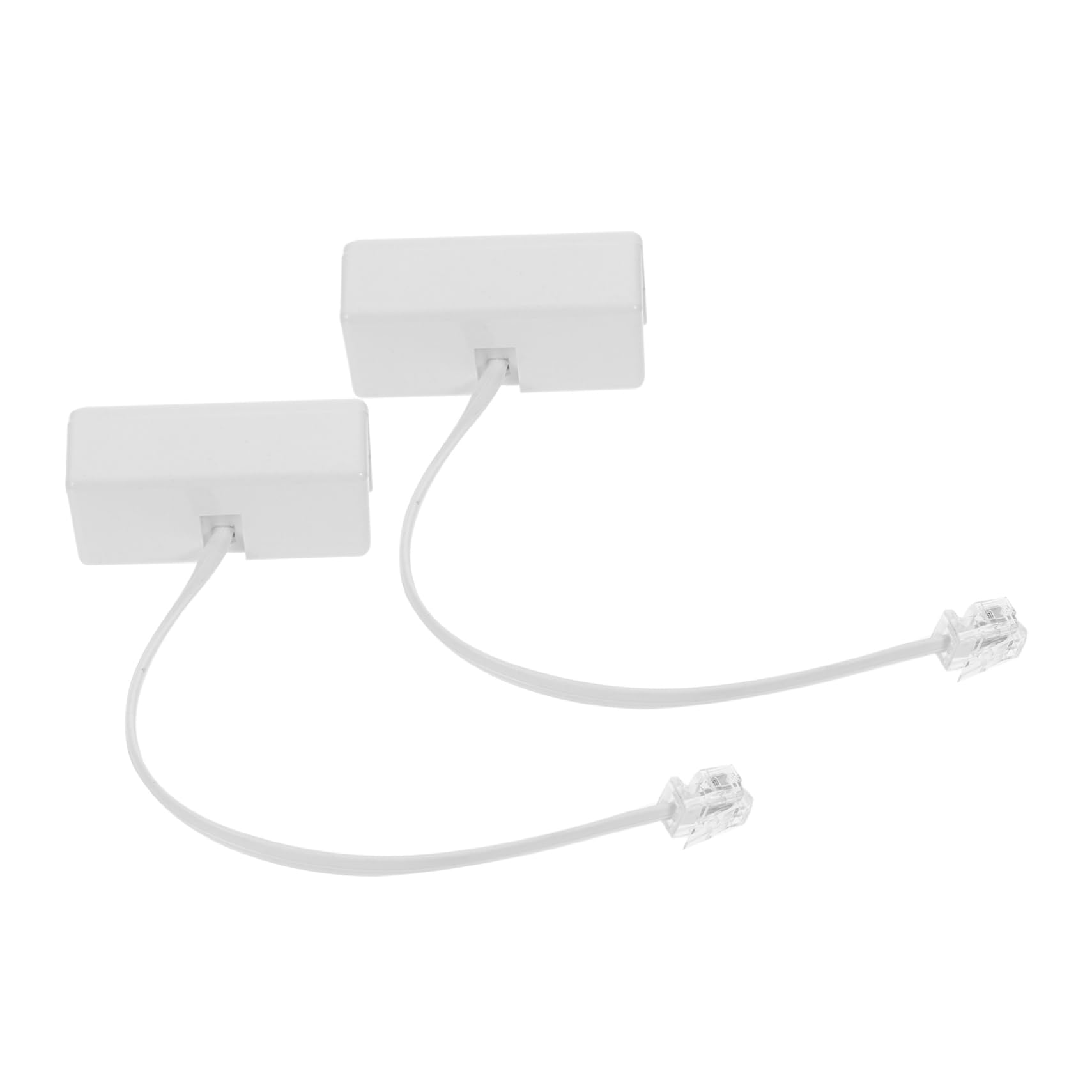 Housoutil 2Pcs Telephone Splitter Adapter PC Detachable Line Connector for Landline Phones Versatile and Portable Telephone Supplies for Multiple Device Connections
