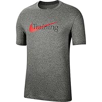 Nike Men's Dri-Fit Swoosh Training Tee, X-Large, Grey