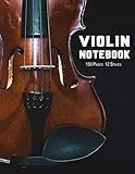  Violin Notebook 4: Standard Blank White Sheets Music Paper Book Manuscript, 12 Stave, 150 Pages, 8.5x11 Format