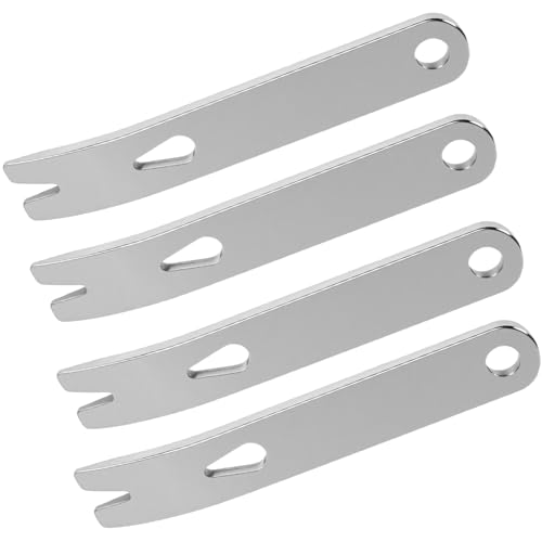 MCSDFN 4 Pcs Mini Pry Bar Stainless Steel Mini Crank Crowbar Pocket Pry Bar Pry Tool Multi-function Pocket EDC Tool Survival Scraper Opener
