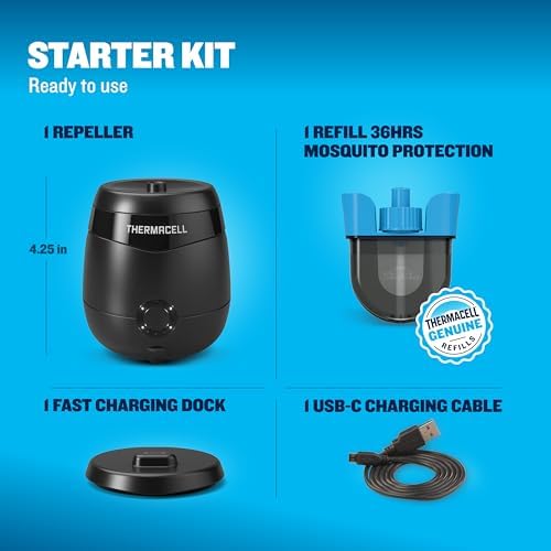 Thermacell E-ZoneGuard Patio Max Mosquito Repellent 12Hr Bat + Chrging Dock — view 6