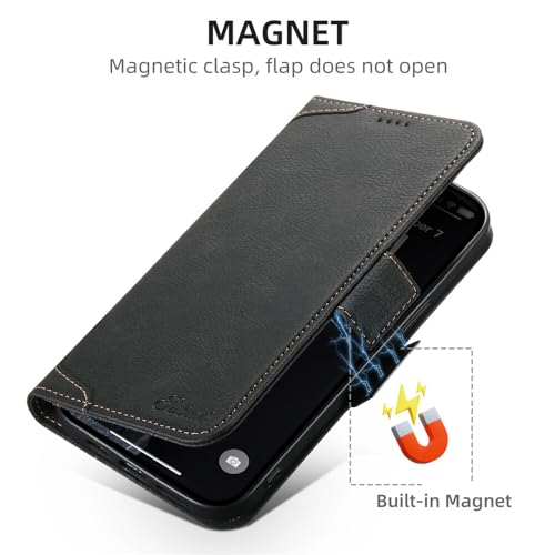 Étui compatible avec iPhone 16 Pro Max violet étui portefeuille cuir clapet