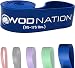 WOD Nation Pull Up Assist Band by Best for Pullup Assistance, Chin Ups, Resistance Exercise, Stretch, Mobility Work & Functional Fitness - 41 inch straps | 1 Blue Band 65-175 lbs