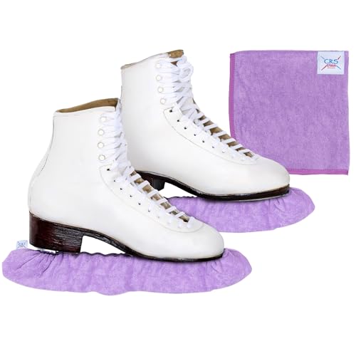 CRS Cross Ice Skate Soakers and Towel Gift Set. Small, Pivot Purple