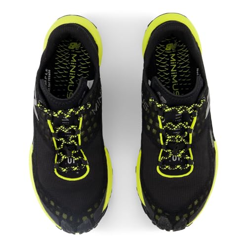 New Balance Men's Minimus V1 Trail Running Shoe, Black/Firefly/Ginger Lemon, 7.5 Wide