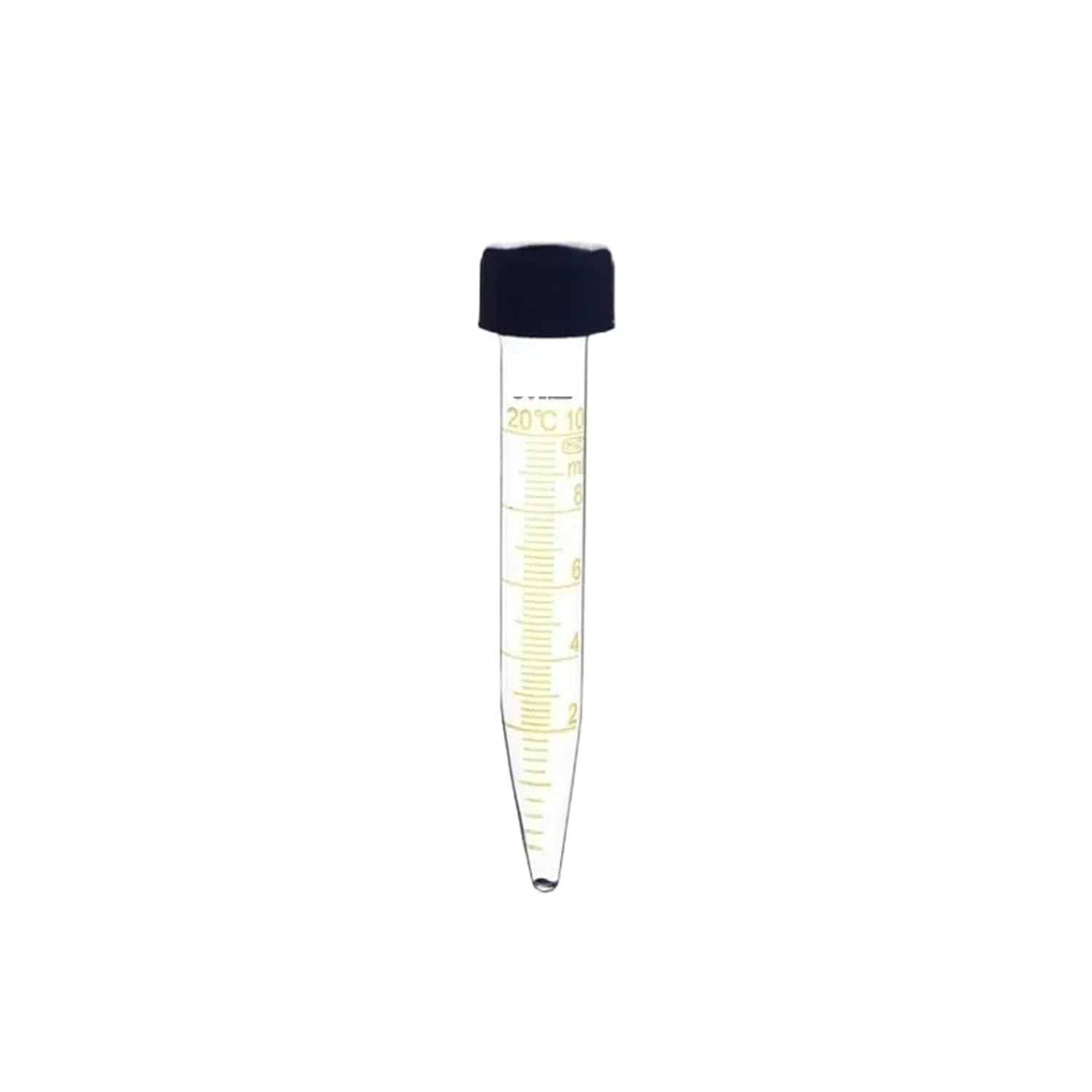 Glass Centrifuge Tube 10 ml Glass Test Tubes with Screw Cap & Scale Resistant High Temperature Tube Diameter 16 mm 10/PK(Tip Bottom)