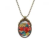 Klassifizierung: Halskette DIYthinker Made In China Asien Chinese-Reise-Kunst-Antike-Messinghalsketten-Weinlese-Anhänger Schmuck Deluxe Geschenk