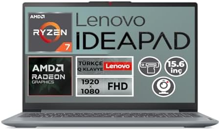 Lenovo IdeaPad Slim 3 Ryzen 7 5825U 16GB 512GB SSD 15.6" FHD Freedos Notebook 82XM00U4TX - Görsel 1