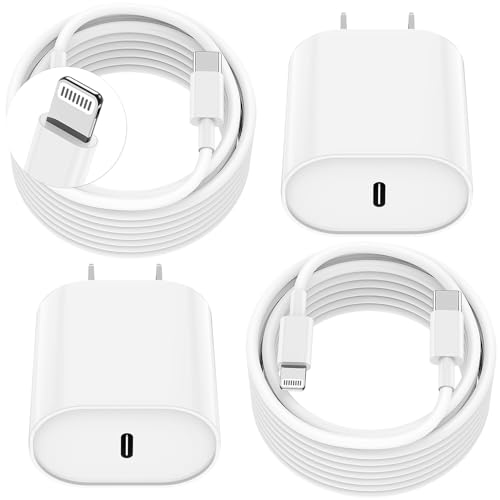 Essri Phone Charger Fast Charging 10 FT,2-Pack 20W PD USB C Block with iPhone 14 13 Charger Cable...