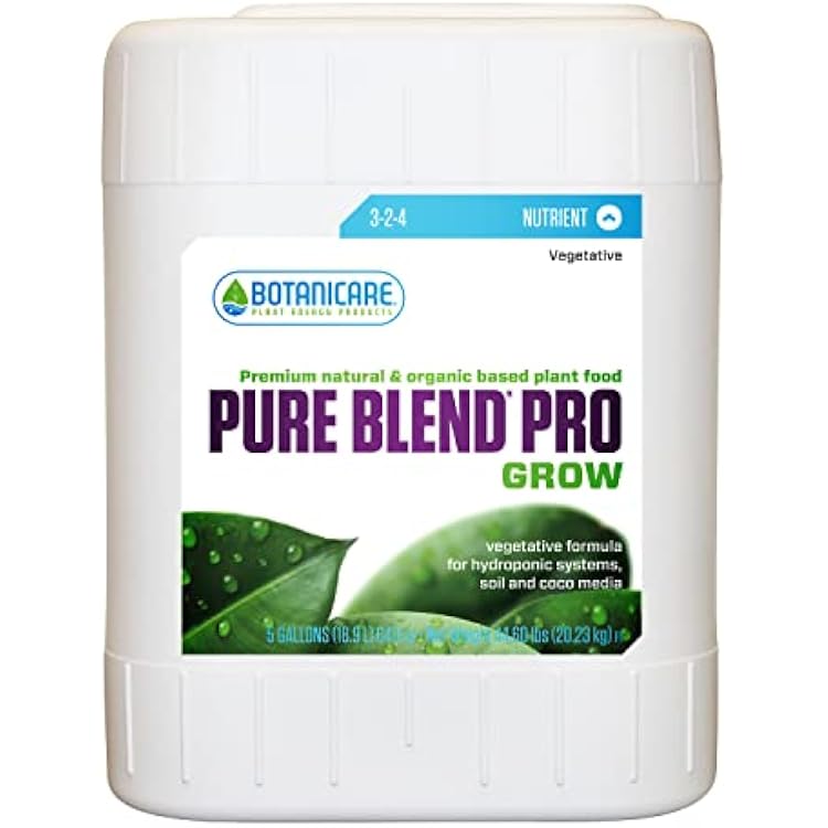 Botanicare Pure Blend Pro Grow, Nutrient, 3-2-4, 5 gal.