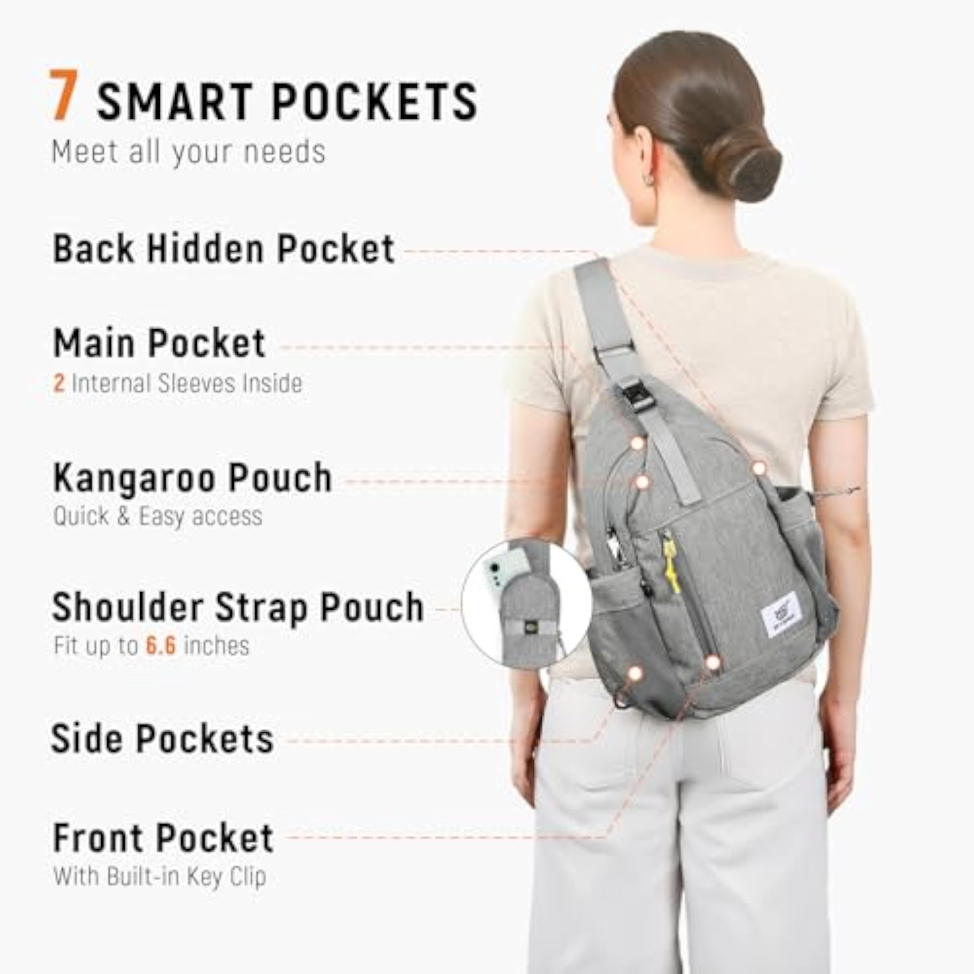 Anti-Theft Crossbody Bag with RFID Protection
