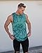 Jed North Loose Fitted Workout Muscle Tee Bodybuilding Stringer Tank Top,Green,Small