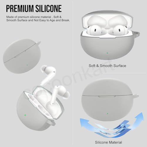 Image of Silicone Case Cover Compatible for OnePlus Buds 4 -Grey