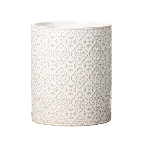 MIKIGEY Kitchen Utensil Holder, 6x7 inch Large Ceramic Utensil Holder