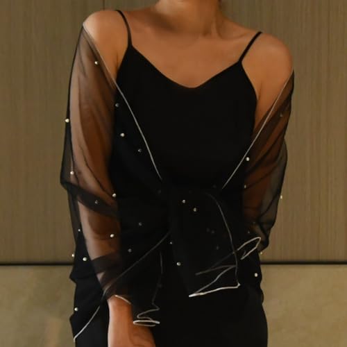 Scarf, Graceful Tulle Shawl for Special Event Wrap Female Costume Dress up Accessory4