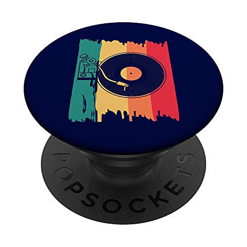 Disco Jokey DJ Música Retro Discos de vinilo Amantes de la música PopSockets PopGrip Intercambiable