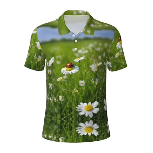 Chemise de golf manches courtes t-shirt décontracté motif floral