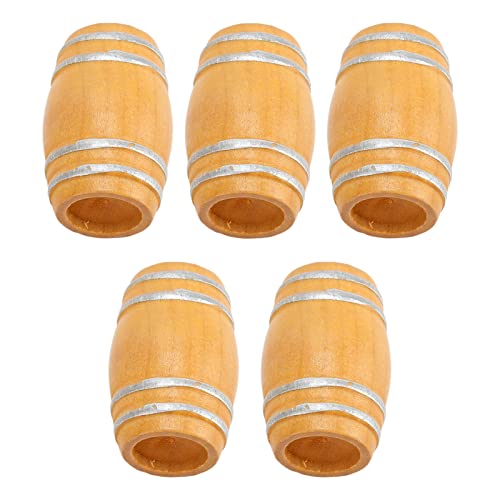 Barril de Cerveza Miniatura en Madera, 5 Piezas con Estilo Vintage 1:12, Modelo de vinoteca para casa de muñecas y decoración