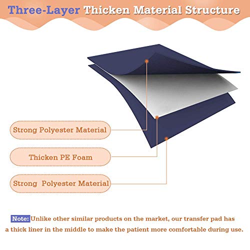 Positioning Bed Pad With Handles Draw Sheets For Hospital Bed Mobility Elderly Assistance Slide Board For Wheelchair Transfer Medical Repositioning Pad For Bedridden Patient (Thickened - 6 Handles) #TOP2