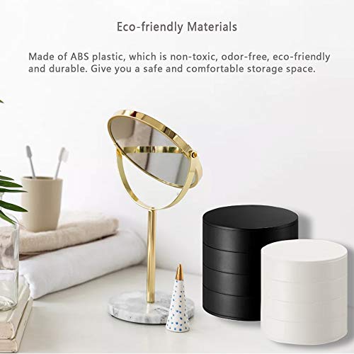Conbola Jewelry Organizer, Small Jewelry Storage Box Earring Holder For Women, 5-Layer Rotating Travel Jewelry Tray Case With Lid For Bracelets Rings Bracelets thumb #5