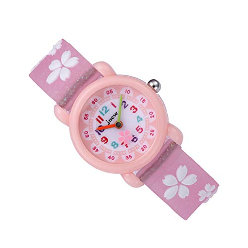 Pretty Sakura Kids Watches Quartz Watches Creative Time Learning Wrist Watches Students Wrist Watche