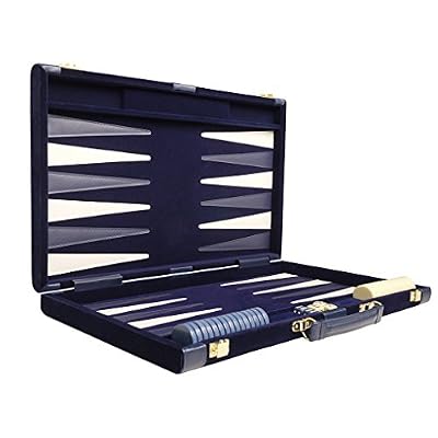 15-inch Deluxe Backgammon Set - Blue