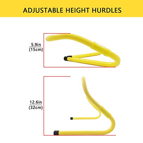 FYGAIN Speed Agility Training Set, Includes Resistance Parachute, Agility Ladder, 4 Steel Stakes, 4 Adjustable Hurdles, 12 Disc Cones with Holder, Speed Training Equipment for Soccer, Football - Thumbnail 6