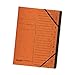 Produktbild Original Falken Premium Ordnungsmappe. Made in Germany. Aus extra starkem Colorspan-Karton DIN A4 12 Fächer und 2 Gummizüge mit Organisationsdruck orange Ringmappe Register-Mappe