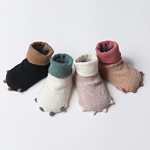 Monster Baby Boy Girl Toe Slippers Socks Shoes - Dinosaur Child Kid Slippers Babies Kids Girl's Boys Toddler Floor Socks Shoes Slipper Stay-on One Size Multicolor