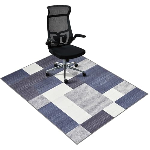 Office Chair Mat, 48”X60” Desk Chair Mats,Rectangle Floor Mat for Office Chair,Chairs Mat for Hardwood Floors, Anti-Slip Floor Protectors for Chairs,Machine Washable Office Rug