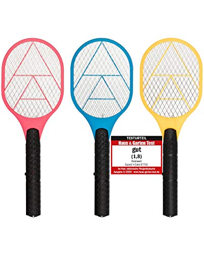 Heimwert Elektrische vliegenmepper I extra sterk, elektrische insectenverdelger, anti-muggen, wespen, muggen en muggen, bijzonder snel en veilig 3-delige set gemengd